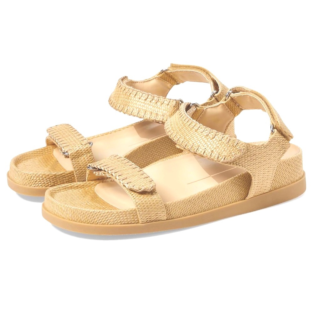 Dolce Vita Tan Woven Platform Sandals